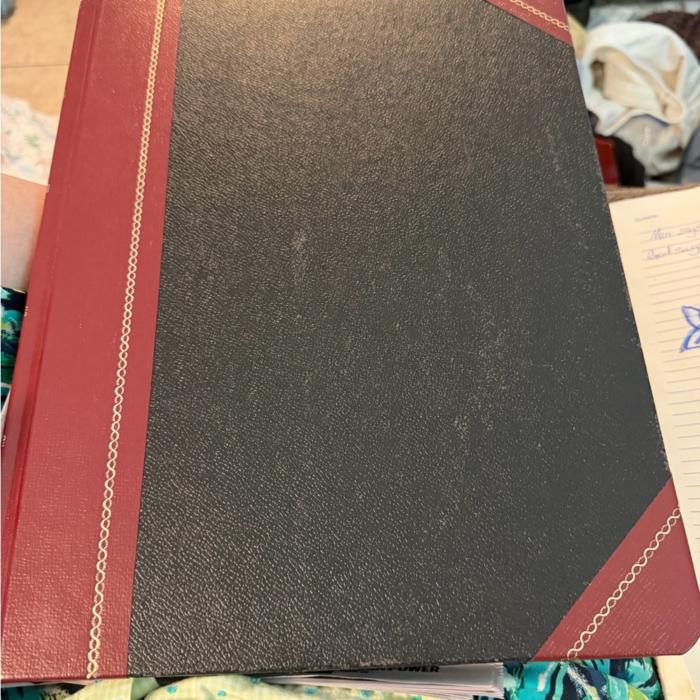 Boorum& Pease Classic Two-Tone Hardcover Journal - Black and Burgundy